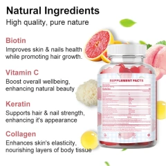 Wholesale Collagen Gummies Vitamin Biotin Supplement Improve Hair Skin and Nails Gummies Vitamin Kollagen Collagen Gummies