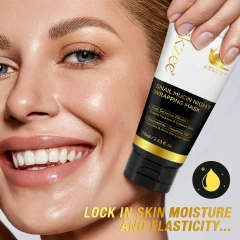 IKZEE 75ml Facial Smoothing Firming Deep Hydrating Snail Mucin Night Wrapping Mask Private Label Peel Off Collagen Facial Mask