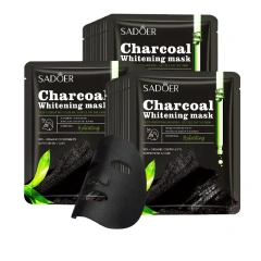 Nourishing Facial Sheet Mask Set Vitamin C Skincare for Face Collagen Charcoal Whitening Mask