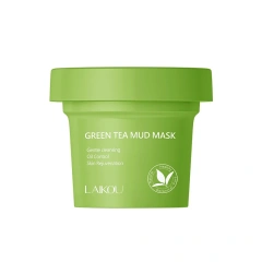 LAIKOU Face Skin Care Beauty Private Label Pore Minimize Brightening Maskss Organic Green Tea Dead Sea Mud Facial Clay Mask