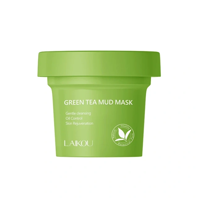 LAIKOU Face Skin Care Beauty Private Label Pore Minimize Brightening Maskss Organic Green Tea Dead Sea Mud Facial Clay Mask