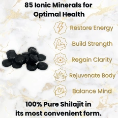 OEM/ODM Shilajit Tablets, 100% Shilajit Pure Tablets 120 Counts - Shilajit Himalayan Organic Rich in Fulvic Acid &Trace Minerals