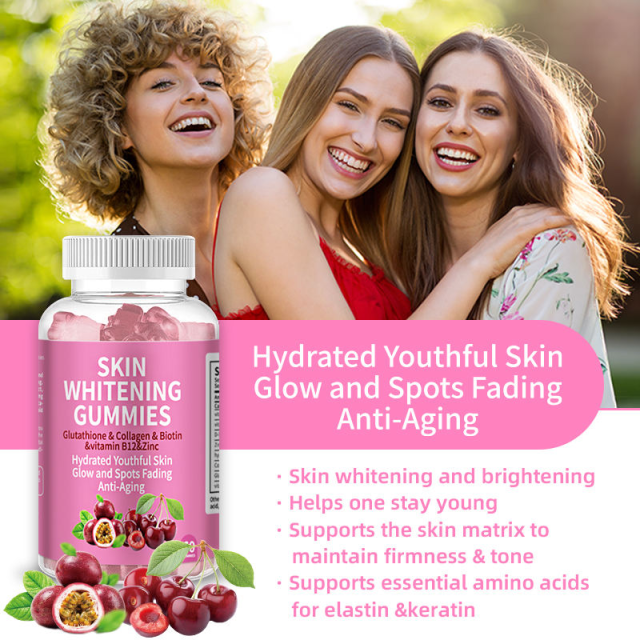 GlowBoost Whitening Gummies Hydrate, Brighten , Anti-Aging & Firmness Support with Vitamins + Collagen