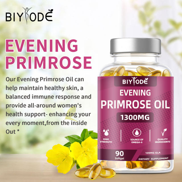 Evening Primrose Oil Herbal Supplement Soft Capsules