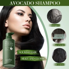Wholesale Organic Natural Hair Care Deep Cleansing Avocado Moisturizing Anti Hair Loss Shampoo