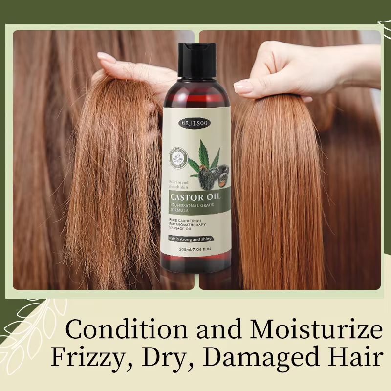 Jamaican Black Castor Oil for Hair Care Keratin Infused Essential Massage Oil for Dry Hair Nourishing Moisturizing Smoothing