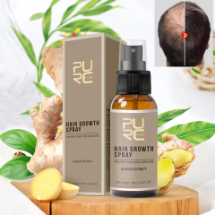 Wholesale Organic Fast Hair Growth Oil Best Hair Regrowth Spray Anti Loss Ginger Natural Hair Growth Serum Oil Private Label
