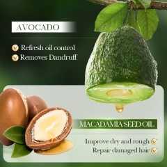 Wholesale Organic Natural Hair Care Deep Cleansing Avocado Moisturizing Anti Hair Loss Shampoo