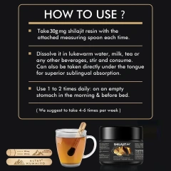High Purity Shilajit Resin Supplement Support Oem Odm Shilajit Resin Organic Shilajit Resin 30G Pure Himalayan