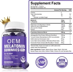 OLLI OEM/ODM Private Label Factory Supply Melatonin Gummies Sleep Supplement Relaxing Body