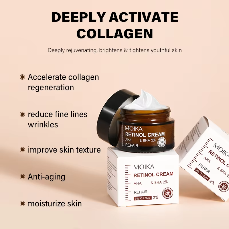 MOIKA Wholesale Anti Aging Cream Anti Wrinkle Facial Cream Firming Repairing Skin Hyaluronic Acid Retinol Cream From Korea