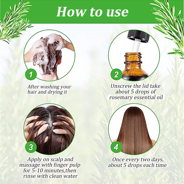 Wholesale Hair Growth Serum Private Label Hair Loss Treatment 100% Organic Vegan Rosemary Oil for Hair Growth