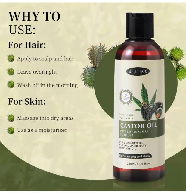 Jamaican Black Castor Oil for Hair Care Keratin Infused Essential Massage Oil for Dry Hair Nourishing Moisturizing Smoothing