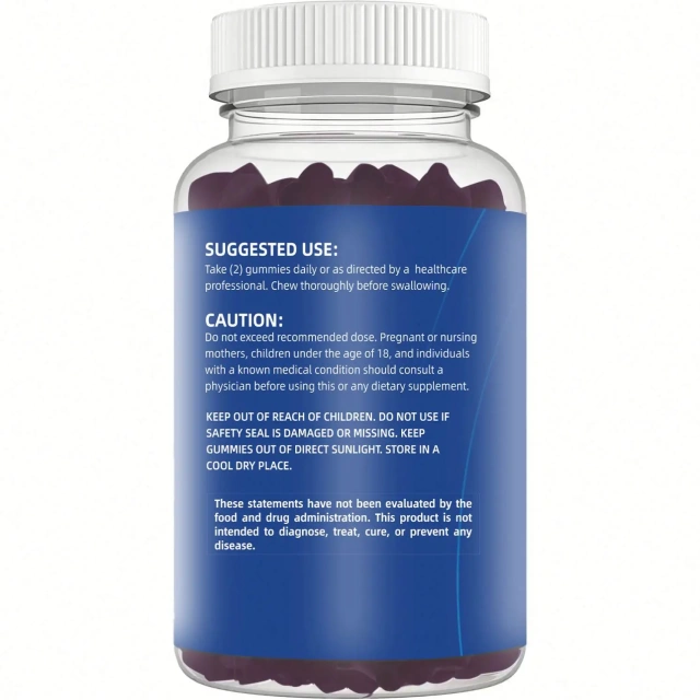 OEM Antioxidant Supplements Natural Blueberry Flavor Vitamin E Gummies Eye Health and Immune Function Support for Adults