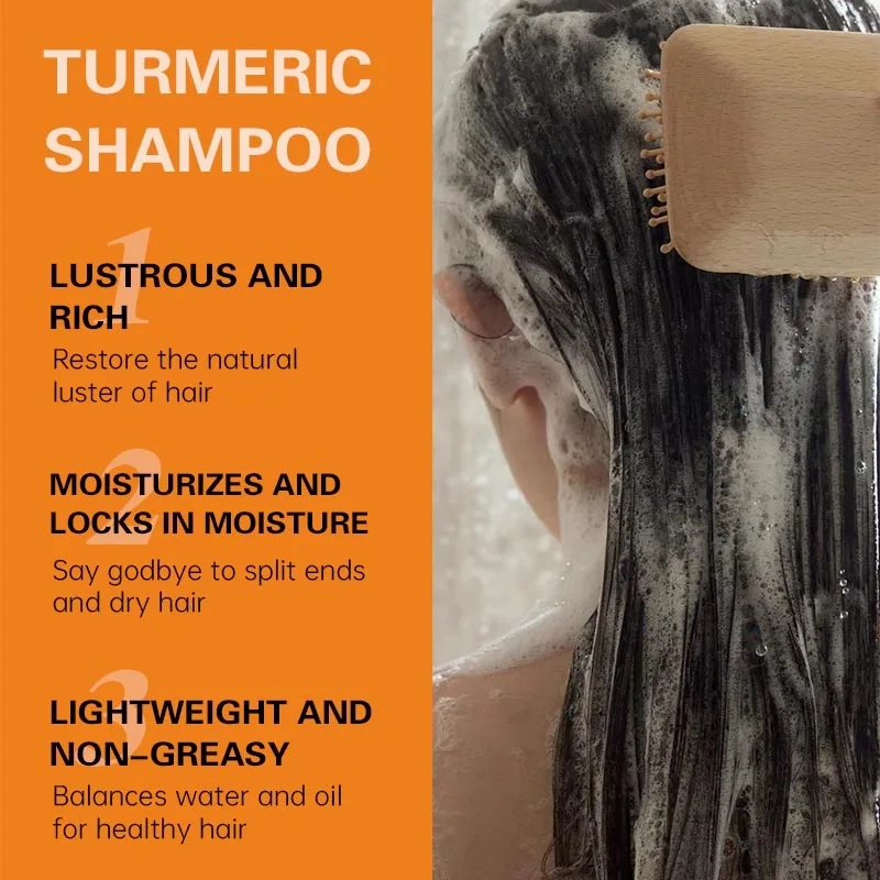 in stock Best-Seller Factory Shampoo Natural Ginger Scalp Care Anti-Dandruff Antioxidant Turmeric Shampoo Collagen Shampoo