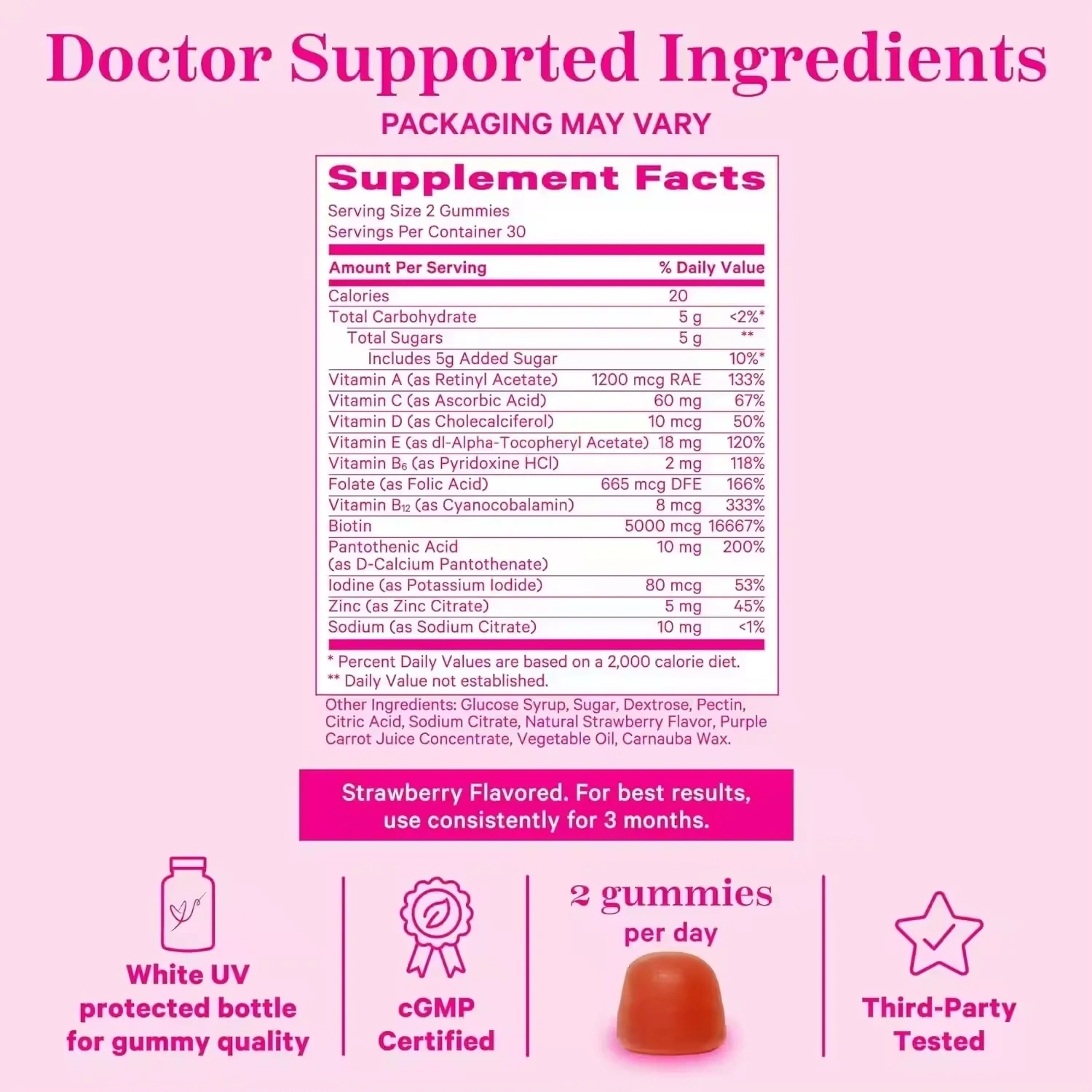 Vitahealthy OEM/ODM Private Label Factory Supply Healthcare Products Beauty Gummies Total Glow Gummies for Skin Care Beauty