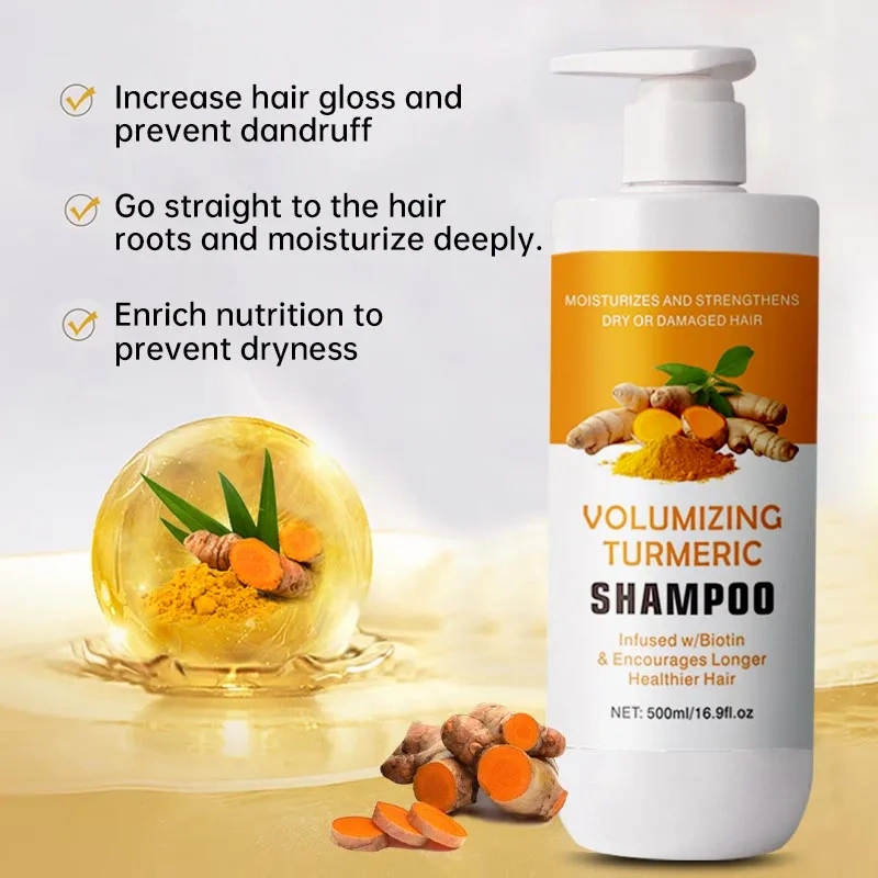 in stock Best-Seller Factory Shampoo Natural Ginger Scalp Care Anti-Dandruff Antioxidant Turmeric Shampoo Collagen Shampoo