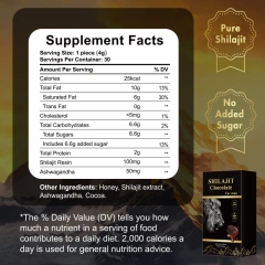 OEM Purest Himalayan Shilajit  Chocolate ,100% Pure Shilajit,Enhances Stamina &Athletic Performance,Shilajit Chocolate for Adult