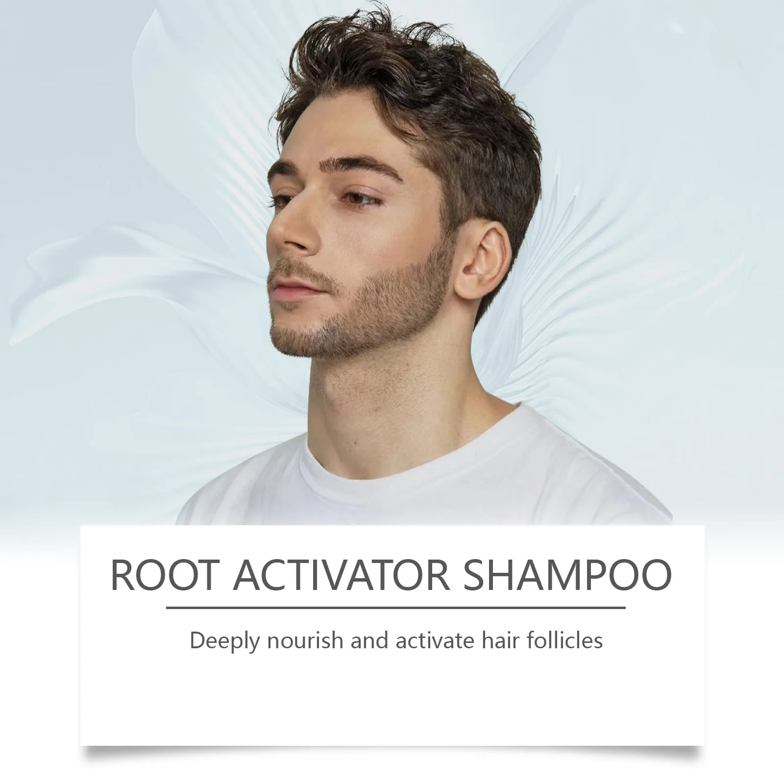 Private Logo Deep Cleansing Hair Shampoo for Men Moisturizing Hair Root Oil-control Refreshing Smoothing Hair Product