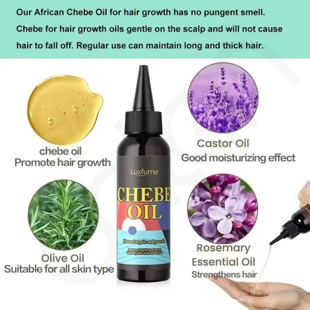 Oalen Wholesale Natural and Pure Nourishing Dry Scalp Fast Hair Growth Oil Chebe Hair Oil Products