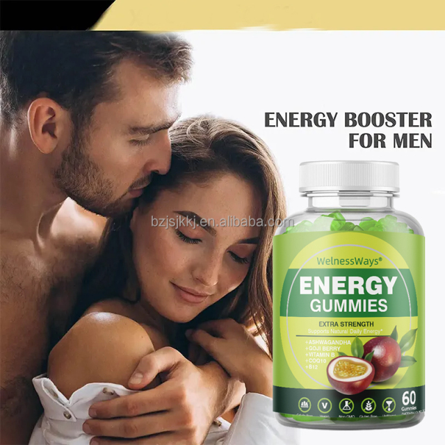 WelnessWays Men's Power Energy Gummies Personal Care Booster Male Enhancement Supplement Antioxidant Health Supplements