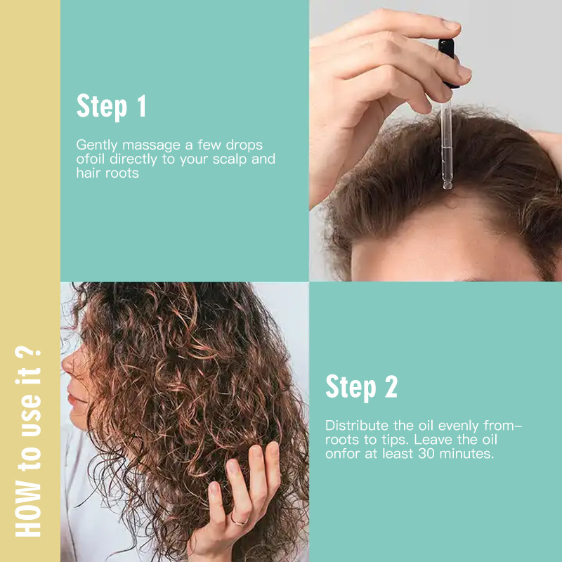 Customized Private Label Natural Organic Growth Hair Oil Anti Hair Loss Treatment for Baldness 60ml Hair Growth Oil
