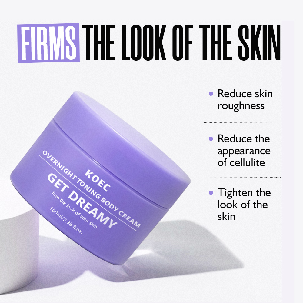 Overnight Toning Whip Body Cream KOEC 100ml Firming Tightening Nourishing Body Lotion for Loose Skin Tiktok Hotsale Body Butter