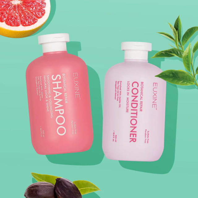 Private Label Natural JoJoba Oil Tea Tree Oil Hair Care Products Botanical Repair Volumizing Shampoo