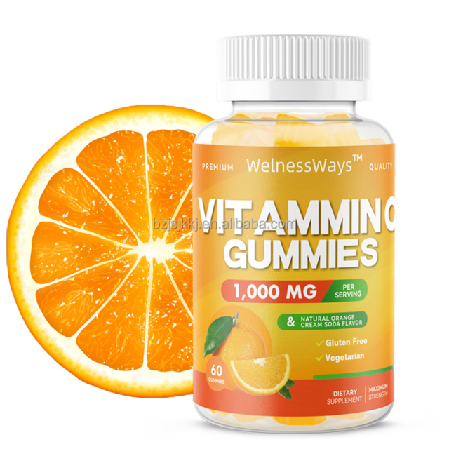 OEM Anti-Aging Vitamin C Gummies Best Multivitamin Candy with Collagen Factory Supply Private Label Healthcare Supplement