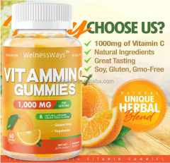 OEM Anti-Aging Vitamin C Gummies Best Multivitamin Candy with Collagen Factory Supply Private Label Healthcare Supplement