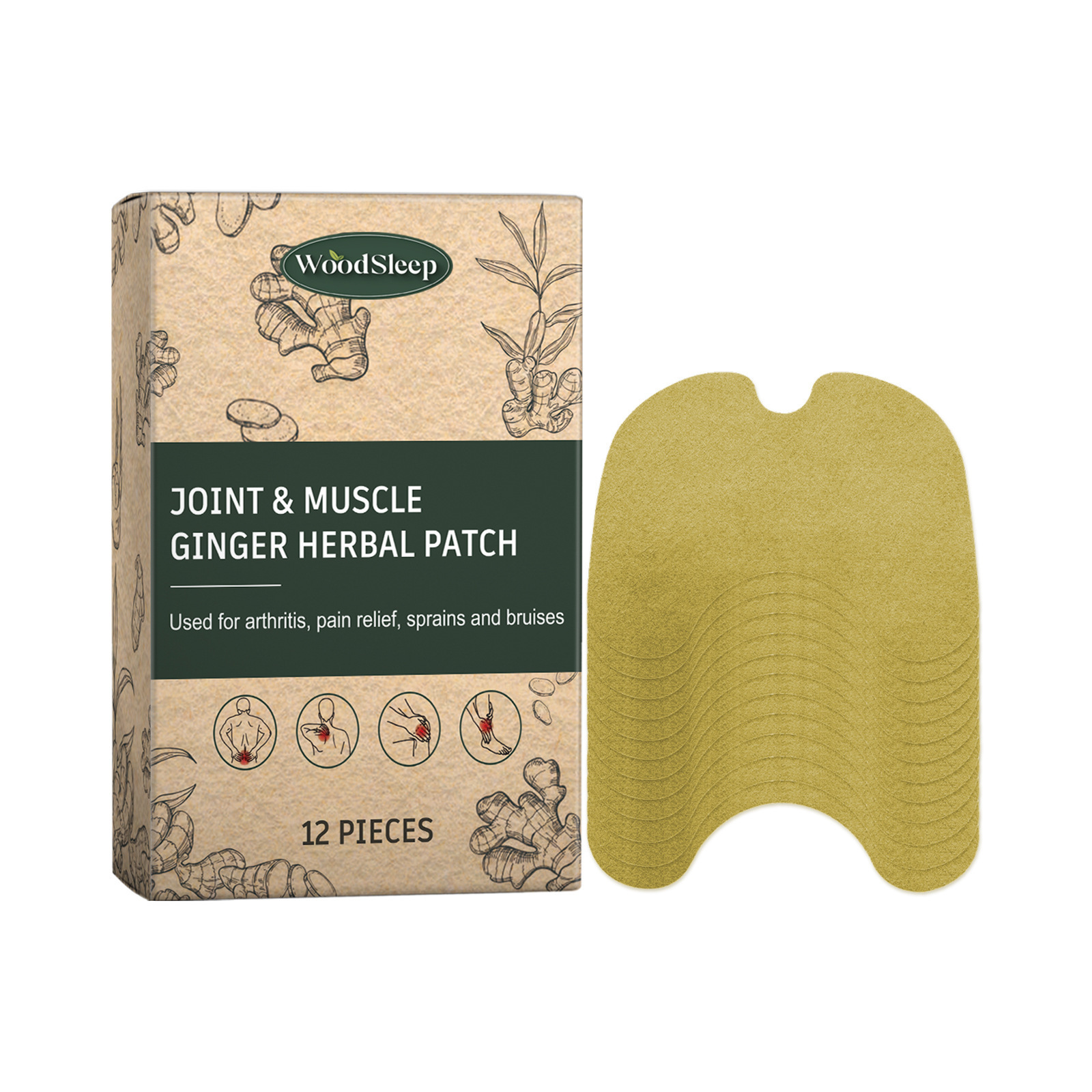 Woodsleep Ginger Herbal Series Relieve Sore Muscles and Swelling Discomfort Body Health Care
