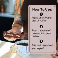 Best Selling Daynee Detox Slim Burn Tummy Instant Coffee Private Label Organic Herbal Slimming Weight Loss Coffee for Women