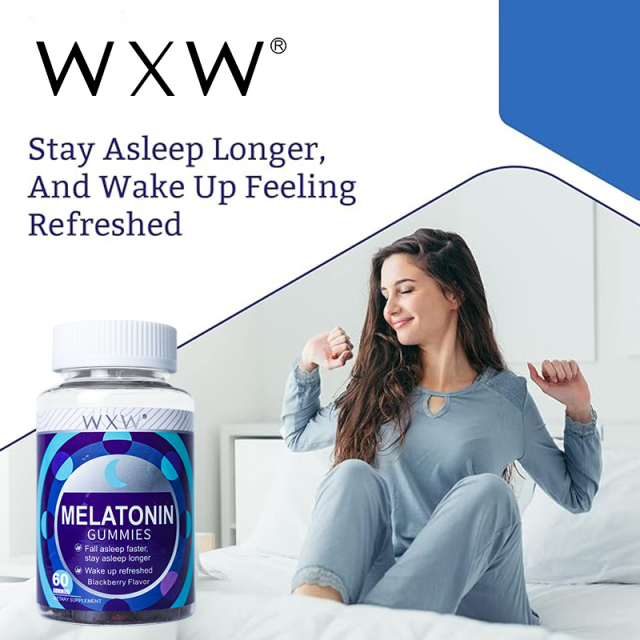 WXW Stock Low Fat&Low Sugar Melatonin Bear Gummies for Sleeping Nighttime Relaxation Gummies for Fall Asleep Naturally