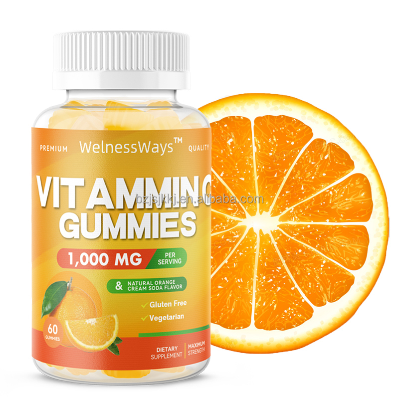 OEM Anti-Aging Vitamin C Gummies Best Multivitamin Candy with Collagen Factory Supply Private Label Healthcare Supplement