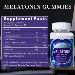 WXW Stock Low Fat&Low Sugar Melatonin Bear Gummies for Sleeping Nighttime Relaxation Gummies for Fall Asleep Naturally