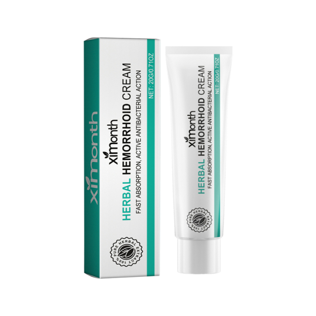 Ximonth 20g Herbal Hemorrhoid Cream Itching Burning Pain Bleeding Constipate Relieving Ointment for Hemorrhoids