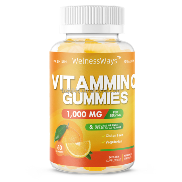 OEM Anti-Aging Vitamin C Gummies Best Multivitamin Candy with Collagen Factory Supply Private Label Healthcare Supplement