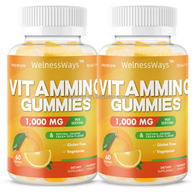 OEM Anti-Aging Vitamin C Gummies Best Multivitamin Candy with Collagen Factory Supply Private Label Healthcare Supplement