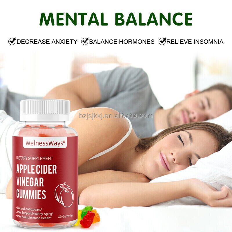 OEM Healthcare Supplement Apple Cider Vinegar Vitamins Gummies Keto Gummies with Mother for Fat Burning No Free Candy