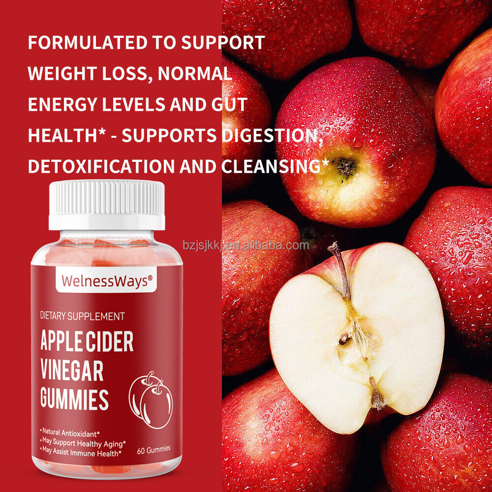 OEM Healthcare Supplement Apple Cider Vinegar Vitamins Gummies Keto Gummies with Mother for Fat Burning No Free Candy