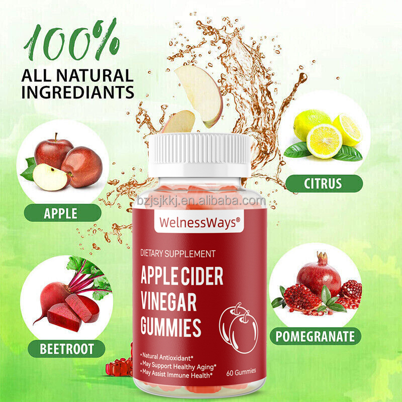 OEM Healthcare Supplement Apple Cider Vinegar Vitamins Gummies Keto Gummies with Mother for Fat Burning No Free Candy
