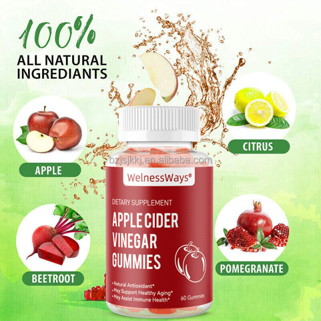 OEM Healthcare Supplement Apple Cider Vinegar Vitamins Gummies Keto Gummies with Mother for Fat Burning No Free Candy