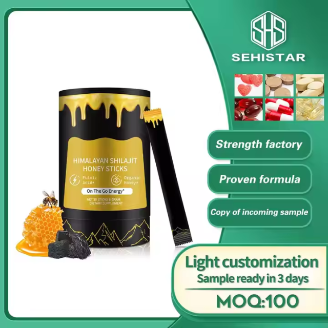 Shilajit Honey Sticks Private Label Nutrient boost Gummies Pack Sachets Other Healthcare Supplement Shilajit Honey Sticks