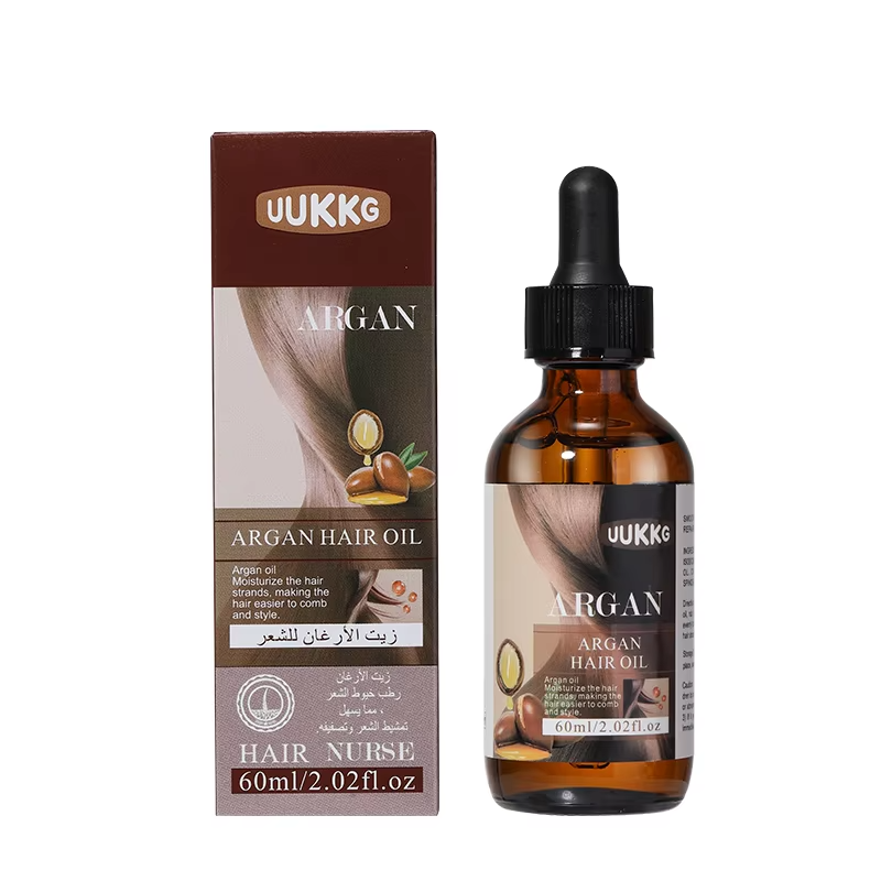 Private Label Herbal Organic Hair Oil 60ml Natural Moroccan Argan Oil for Hair Treatment Scalp Care Anti Hair Loss Serum Oil