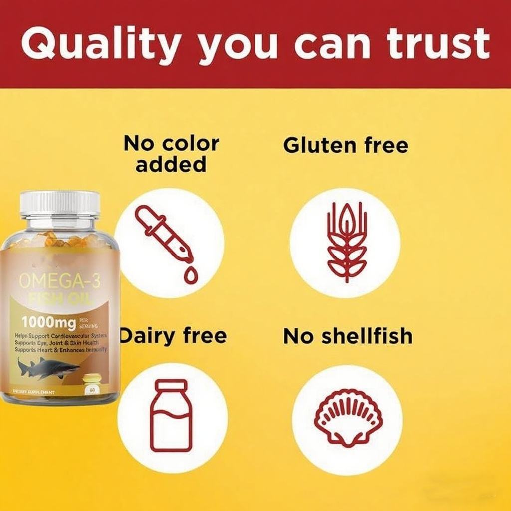 OEM Wholesale Fish Oil Omega-3 1000mg Halal Supplements Bulk Vitamins Omega3 Fish Oil Softgel Capsules