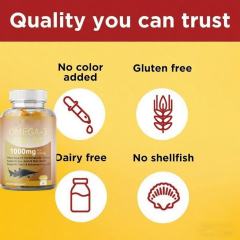 OEM Wholesale Fish Oil Omega-3 1000mg Halal Supplements Bulk Vitamins Omega3 Fish Oil Softgel Capsules