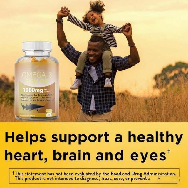 OEM Wholesale Fish Oil Omega-3 1000mg Halal Supplements Bulk Vitamins Omega3 Fish Oil Softgel Capsules