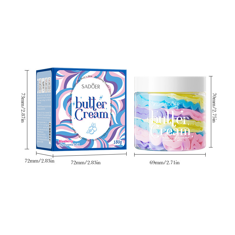 Hot Wholesale Customized Korean Skincare SADOER Botanical Blueberry Hyaluronic Acid Moisturizer Creamy Moisturizer 100ml