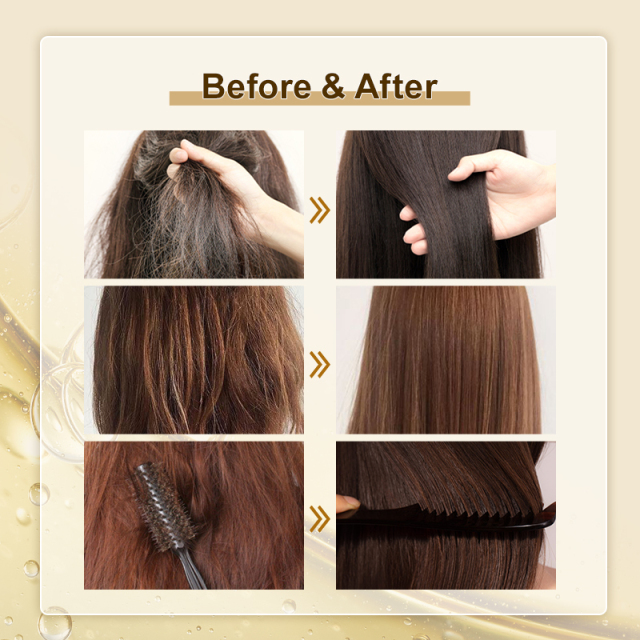 Hot Selling 24k Gold Nourishing Hair Care Oil Private Label Long-lasting Moisturizing Smoothing Shiny Soft Repair Hair  Oil