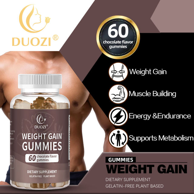 Advanced Weight Gain Gummies Build Muscle Mass, Boost Energy | L-Lysine, Gentian Root, Blessed Thistle